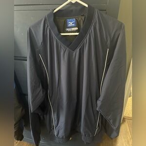 Two V neck pullovers 
Navy Mizuno
Blue/Black Cutter & Buck